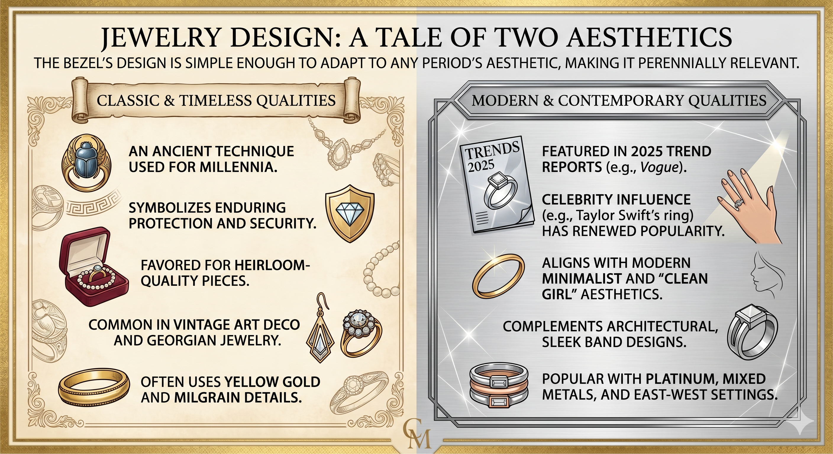 Is A Bezel Setting Modern Or Classic